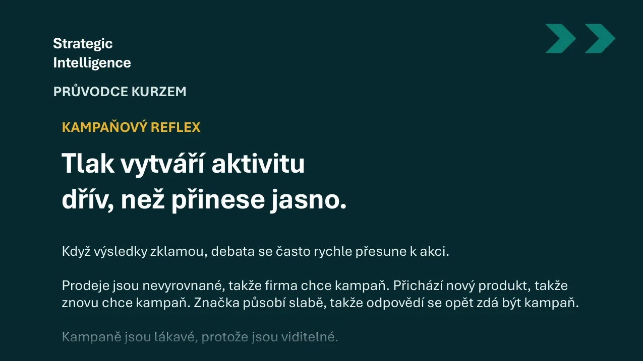Ukázka: Průvodce kurzem