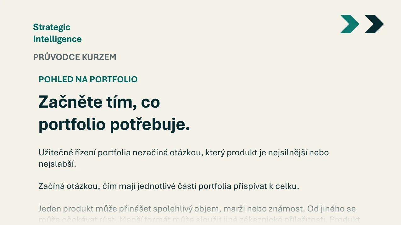 Ukázka: Průvodce kurzem